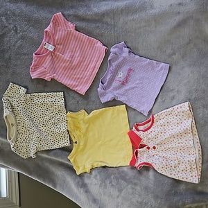 Bundle of 5 Shirts for Baby Girl 3 Months